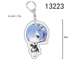 Re:Life Em Um Mundo Diferente De Zero Ram Rem Chaveiros Emilia Pendants Beatrice Natsuki Subaru Bag Accessories