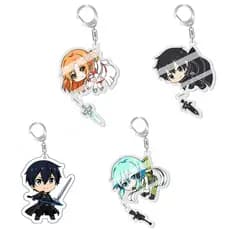 Arte Da Espada Online Kirito Anime Chaveiro Yuuki Asuna Porta-Chaves Acessórios Asada Shino Plástico Cartoon
