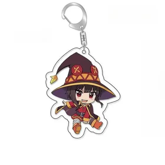 Desenho Animado KonoSuba : A Bênção De Deus Neste Mundo Maravilhoso ! Chaveiro De Plástico Com Etiqueta De Bolsa , Anime