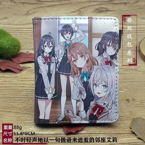 Anime Alya Às Vezes Esconde Seus Sentimentos Em Carteira Masculina Curta Russa Masachika Kuze Bifold E Com Três Dobras