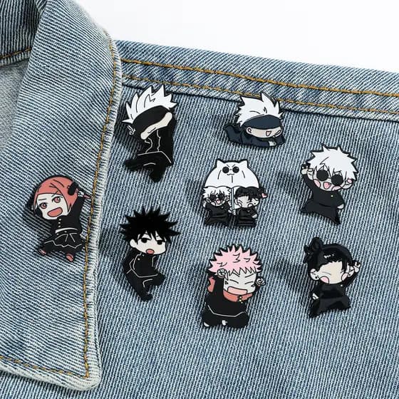 Jujutsu Kaisen Anime Broche Bonito Dos Desenhos Animados Itadori Yuji Gojo Satoru Saco Acessórios Liga Metal Crachá Pino
