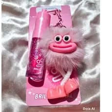 Lip Gloss Chaveiro Pelúcia Febella Brilho Labial Hidratante Fofinho