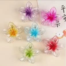 Presilha flor havaiana/piranha de flor/Grampo presilha de cabelo em acrílico premium