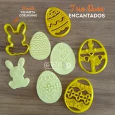 Trio Ovos Encantados + Brinde Cortadores de Biscoito