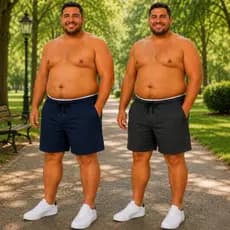 Kit 2 Shorts Masculino Mauricinho Tactel Grosso Plus Size Premium Liso C 3 Bolsos Bermuda Moda Praia Verão