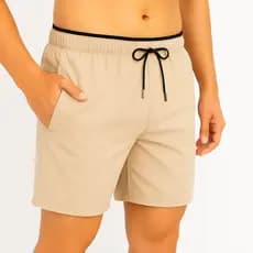 Short Masculino Tactel C Elastano Premium Liso Com 3 Bolsos Bermuda Mauricinho Moda Praia Verão Academia Treino