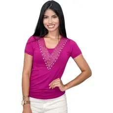 Blusa Feminina Manga Curta Kit 3 Unidades Linda Sku:bv22
