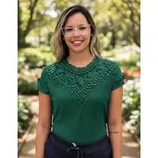 Blusa Feminina Moda Evangelica Manga Curta Barata Sku:b13