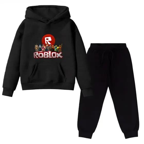 Conjunto Blusa Moletom E Calça Moletom Infantil Flanelado Roblox Battle Royale Desenho AB Envio