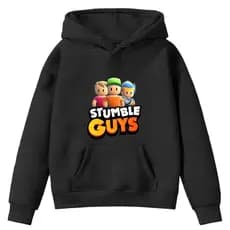 Moletom Infantil Battle Royale Jogo Stumble Guys Equipe Hoddie Liso Bolso Canguru Com Capuz Envio