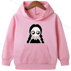 Blusa Moletom  Menina Canguru Capuz Wandinha Addams Fofa Envio Imediato