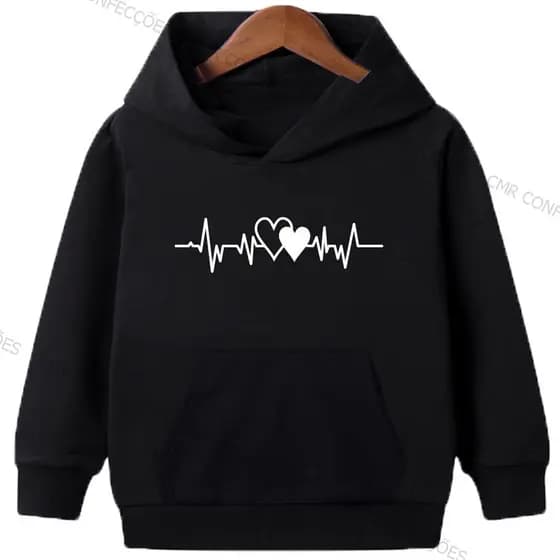 Moletom Infantil Canguru Heart Rate Menino Menina Lançamento