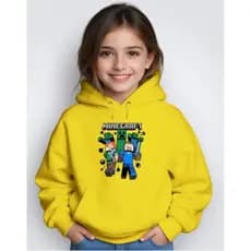 Moletom infantilUnissex Minecraft Canguru para Inverno Envio 24h