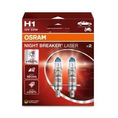 Par Lampada Farol Osram Night breaker Laser H1 55W 4000k