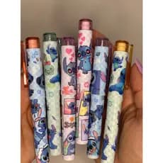 Kit Marca Texto Stitch 6 Cores Pastel com Suporte | Papelaria fofa