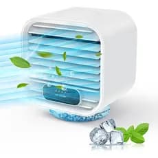 Ventilador umidificador Portátil 3 em 1 recarregável 2000 mAh refrigerador design evaporativo com 3 velocidades
