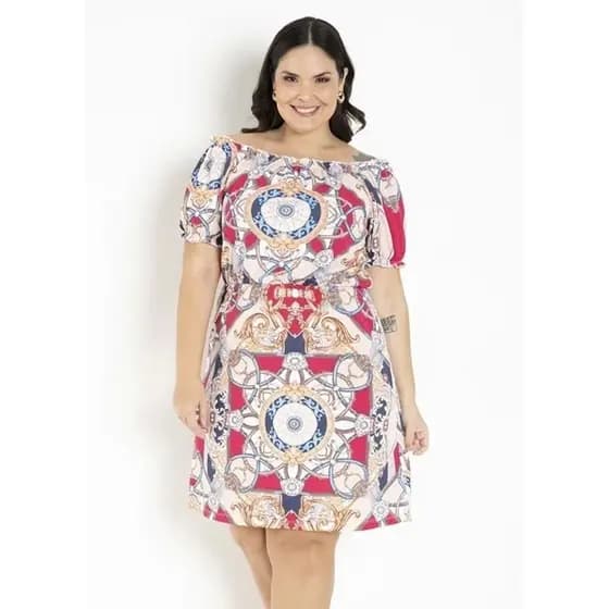 vestido ombro a ombro plus size