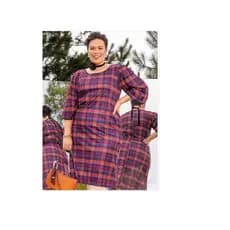 Vestido xadrez plus size