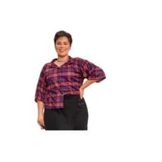 CAMISA  FEMININA XADREZ PLUS SIZE