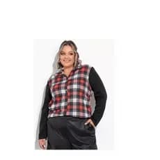 CAMISA FEMININO XADREZ PLUS SIZE MANGA CURTA