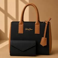 Kit Bolsa Transversal Feminina Tiracolo I Alça De Ombro + Carteira Anjik I Couro Sintético Gaby Show
