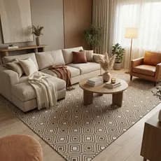 Tapete Sala Estampa Moderna 2,00x1,40 Lindo Com Antiderrapante