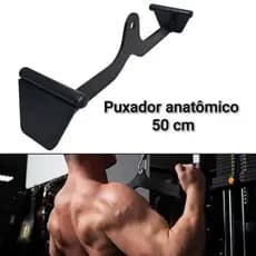PUXADOR COSTAS ANATÔMICO 50 CM PEGADA NEUTRA ACADEMIA MUSCULAÇÃO