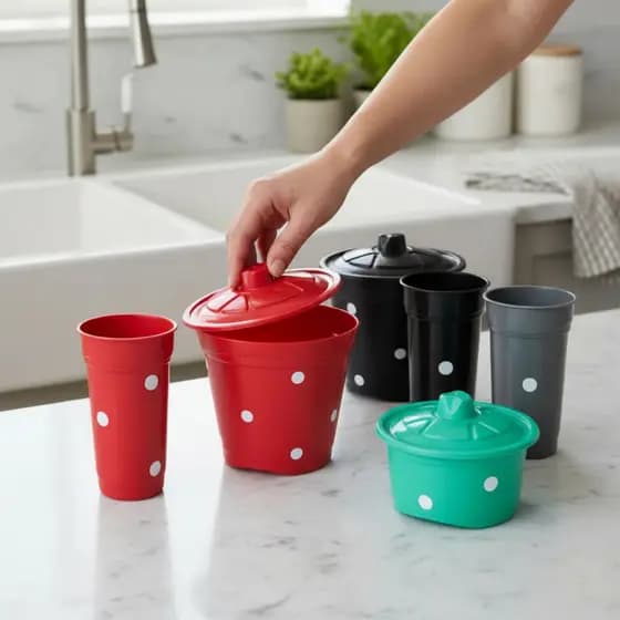 Kit Pia Poa com Lixeira  Porta detergente e Porta Esponja Plástico Organizador de Cozinha Lixinho