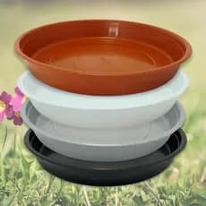 Kit 12 Pratos Redondos para Vaso de Plantas e Flores Pratinho de Flor 20 cm