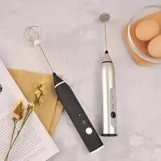 Batedor Mixer Elétrico Portátil 2 em 1 Misturador para Bebidas Café Clara Ovo Leite