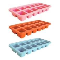 Kit 2 Forma de Gelo Retangular Forminha de Plastico para Fazer Gelo Restaurante Bar Cozinha
