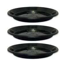 Kit 3 Pratos Plástico Redondo Para Vasos de Flores 30 cm