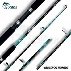 Vara Pesca Para Molinete Missouri 2,10m 40lbs Albatroz Ação Média Rápida Fibra Vidro Maciça 2 Partes