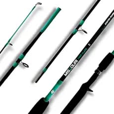 Vara Albatroz Missouri 2,10m 40lb Para Carretilha Pesqueiro Pesca Pesada 2 Partes Fibra Vidro Maciça