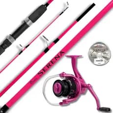 Kit Pesca Rosa Vara Serena 1,70m 20lbs + Molinete 3000 3 Rolamentos Kit Pesqueiro Mulher Feminino