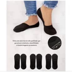 12 Pares de Meias Sapatilha Feminina