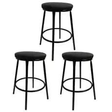 Kit 3 Banqueta Baixa 50 Cm Sem Encosto Para Cozinha-mesa-bar