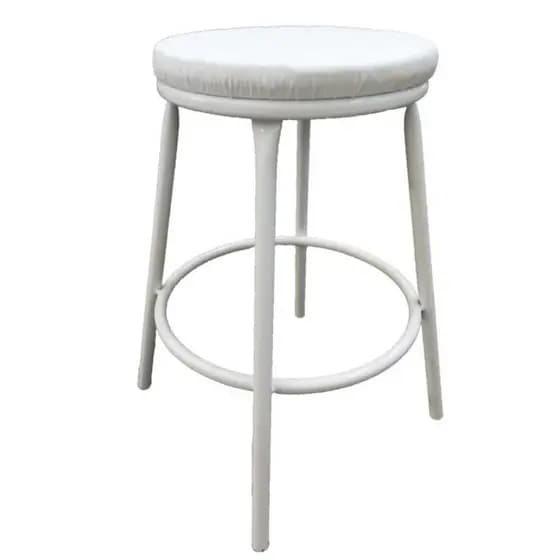 Banco Baixo Branco sem Encosto 50 cm Altura Mesa Cozinha