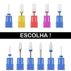Kit Brocas de Cerâmica Atacado  Manicure Unhas Gel Acrigel Porcelana p/ Lixadeiras