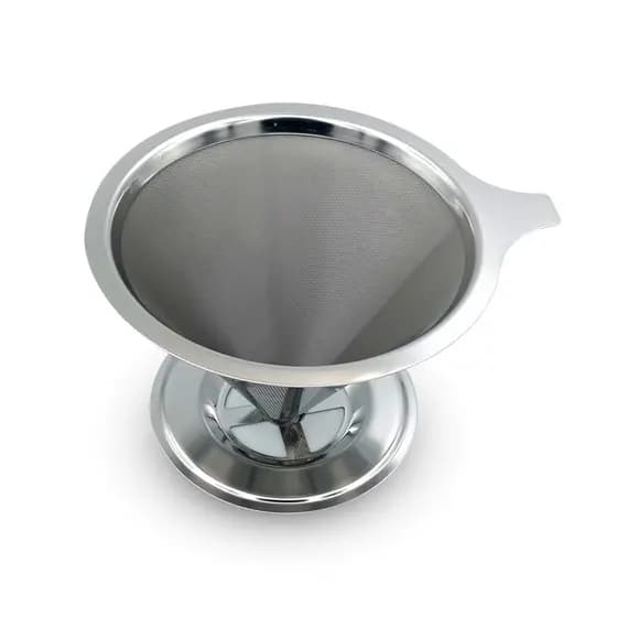 Coador Funil de Café Inox Reutilizavel Filtro Permanente Ecologico