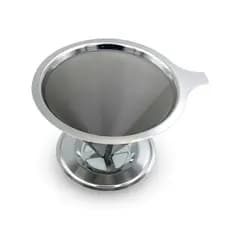 Coador Funil de Café Inox Reutilizavel Filtro Permanente Ecologico