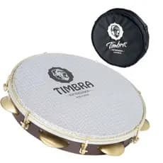 Pandeiro Profissional Timbra 10polegadas Pele Prismatica Chocolate