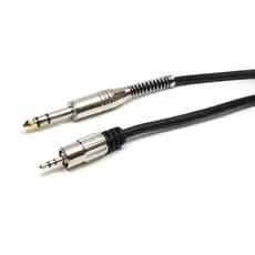 Cabo Auxiliar Áudio P2 + P10 Estéreo Gold 24k Profissional