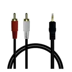 Cabo De Áudio P2 3.5mm X 2 Rca 5 Metros Dourado X-cell