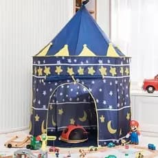 Barraca Toca Cabana Castelinho Infantil Lindo Azul e Rosa Príncipes e Princesas