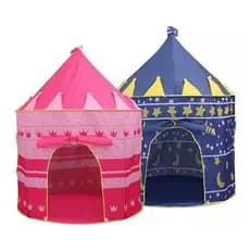 Barraca Infantil  Tenda Rosa Ou Azul Dobrável + 100 Bolas