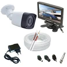 Kit Cftv 1 Câmera Infravermelho Full Hd 2.0 Mp+ Monitor Lcd Para Acompanhamento das imagens