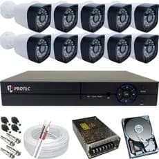 Kit 10 Câmeras Para Monitoramento Residencial e Comercial Acesso Celular