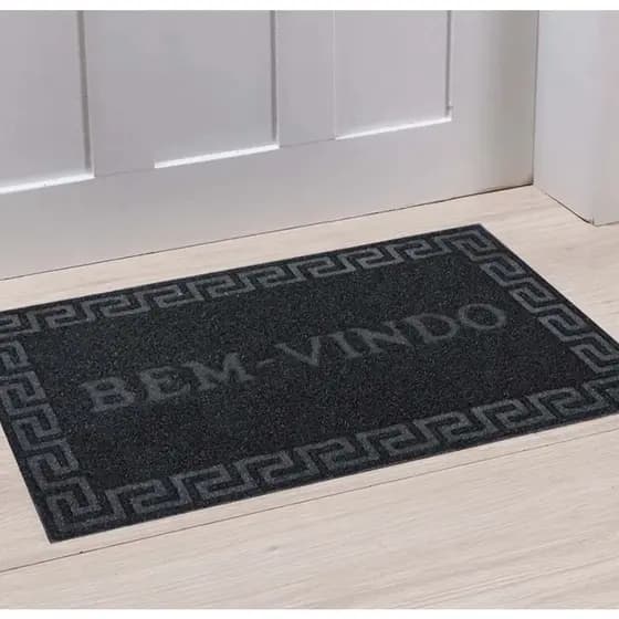 Tapete De Porta Bem Vindo 40x60 Modelo Capacho Emborrachado Antiderrapante Diversas cores - TamiRa