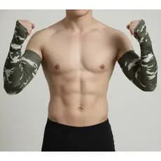 Manguito Masculino Camuflado com Dedo – Compressão Ajustável, Secagem Rápida e Máximo Conforto